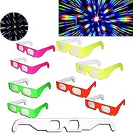 100 Pairs！ Fireworks 3D Glass Rainbow Diffraction 3D Fireworks Glasses Neon Multi-Starbursts for Fir