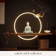 Sakyamuni Buddha Statue Large Buddhist Statue Tathagata Buddha Figure Buddha Led Ring Light Bespoke 