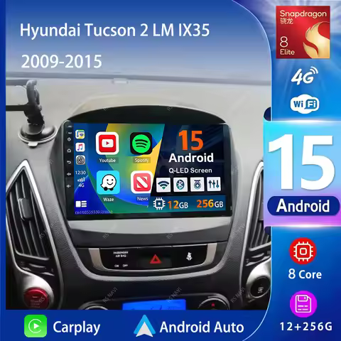 Android 15 Carplay Auto Car Radio Multimedia Player For Hyundai Tucson 2 LM IX35 2009-2015 Autoradio