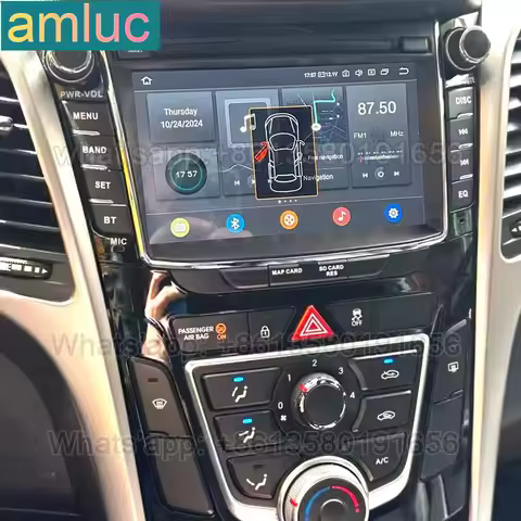 Amluc Car Radio Android 13 Carplay Navigation For Hyundai I30 GD Elantra GT 2011-2017 Multimedia Blu