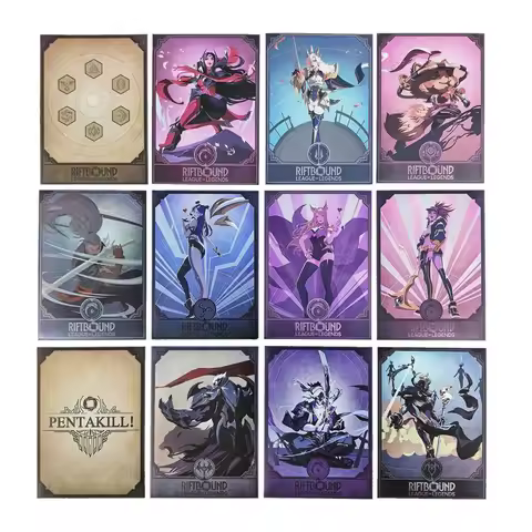 50Pcs/Set 66*92mm Anime Game Riftbound LOL TCG DIY Card Sleeve Ahri Kaisa Akali Teemo Darius Collect