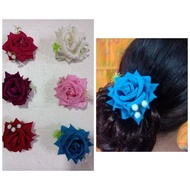 MAWAR 9cm velvet rose duck clip