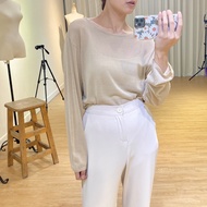 ** 32wardrobe Banniang-Round Neck Thin Transparent Knit Top 921r