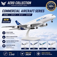 1:240 30cm Airbus A380 Boeing B747 B737 With Landing Gear Diecast Aircraft Model Alloy Airplane Coll