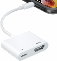 Lightning to HDMI Adapter [MFi Certified],iPhone to HDMI Adapter 1080P HD Digital AV Adapter Screen 