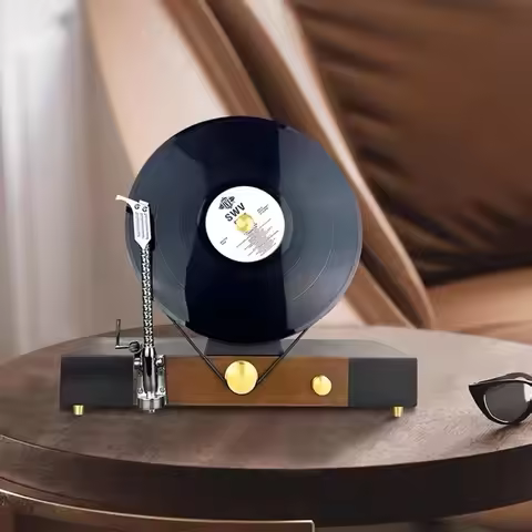 Simulated Vertical Vinyl Record Player, Phonograph, Creative Ornament, Desktop Foyer Decoration