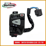 ✬ ◸ ∢ Domino Handle Switch For Honda Click with Pssing Light Hazard Light PLug and play