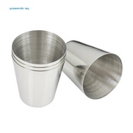 [YUE]Outdoor Camping Hiking Polished Stainless Steel Whiskey Liquor Cup for Hip Flask