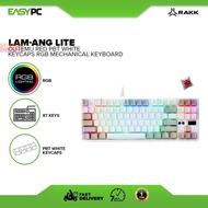 COD/◆✽◇rakk lam-ang Lite RGB Mechanical Gaming Keyboard outemu PBT White keycaps, brand new