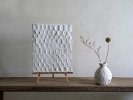 極簡石膏畫【杏仁瓦片】小 / 庫存 / 純手工