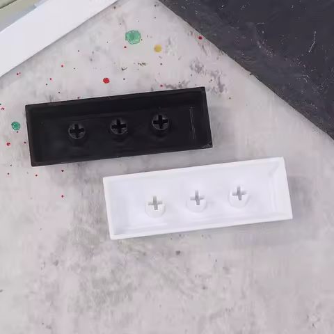 9PCS/Set PBT Space Keycaps Split Spacebar Black White Profile Keycap PBT Space Keycaps 1.25/1.5/1.75