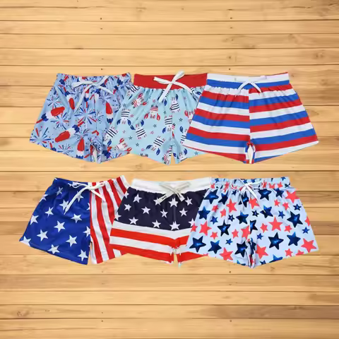 Wholesale hot sale hunting western boutique children Clothing Sibling Baby Boys 4th Of July Star Wes