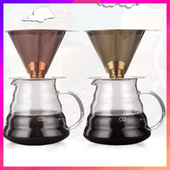 [BigSale] Stainless Steel Pour Over Coffee Cone Dripper Paperless for Kitchen Office