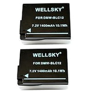 WELLSKY DMW-BLC12 Sigma BP-51 [Set of 2] Replacement Battery [Can be charged with original charger, Can be used just like the original product] Panasonic Lumix DMC-GH2 / DMC-G6 / DMC-G7 / DMC-G5 /