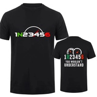 Men's Short-Sleeved T-Shirt 1N23456 Motorcycle Gear Change Pattern Fashion Shirts