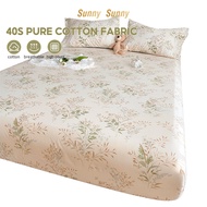 SunnySunny 1000TC Fitted Bedsheet Super Soft 100% Cotton Bedsheet Single/Queen/King Size (Bed Sheet 