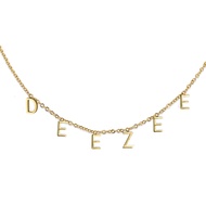Sorority Shop Delta Zeta Necklace — DZ Name Necklace, 18K Gold Plated Sorority Gifts Necklace, Long-