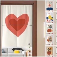 Ins Style Door Curtain Room for Partition Kitchen Long Thicken Doorway Curtain for WC Toilet Air Con