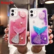 For Samsung Galaxy S10 5G S10e S10+ S9+ S8+ S9 Plus Case Mermaid Quicksand Liquid Pearl Shell Glitter Bling TPU Case Cover
