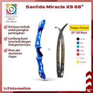 V Club Archery Sanlida Miracle X9 ILF Recurve Bow - 25" Riser - 68" Fiber Core Limbs - 16lbs-42lbs -