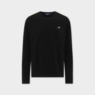 CROCODILE BLACK CUSTOM FIT CREW NECK LONG SLEEVE T-SHIRT เสื้อยืดคอกลมแขนยาวสีดำทรงคัสตอมฟิต