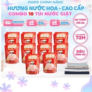 (combo of 10 bags) Laundry Detergent 888 Bali Perfume 0.6Kg bag lasts 72 hours, does not harm hands,