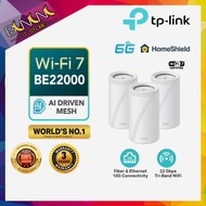 TP-Link BE22000 WiFi 7 Tri-Band Whole Home AI-Driven Mesh Wifi Router With Homeshield Deco BE85