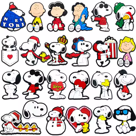 Single Snoopy PVC Soft Droplet Removable Decoration DIY Shoe Charms Accessories for Crocs Sandals Y2