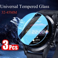 3 Pcs Universal Tempered Glass Smart Watch For Samsung Huawei Honor Xiaomi Amazfit Watch 26mm 28mm 3