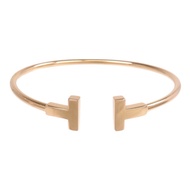 TIFFANY＆CO 18K玫瑰金T Wire Bracelet手鐲