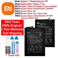BN53 BN54 BN55 BN46 BN4A BN59 BN62 Battery For  Redmi Note POCO M3 7 8 8T 9 9T 9S 10 10S 10X 4G 5G P