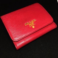 PRADA Milano Wallet 高貴桃紅皮革錢包 銀包