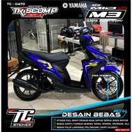 Mio M3 Decal Sticker Mio 125 Motorcycle Striping Mio GT/ Mio Z/ Mio SOUL Striping Fullbody Mio M3 12