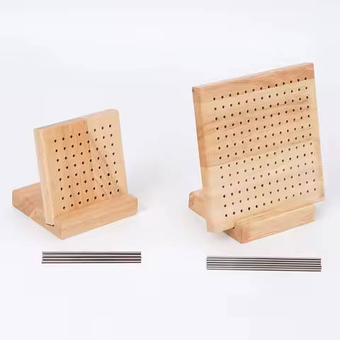 Crochet hook board DIY yarn crochet hook former grid board crochet hook solid wood square hole board