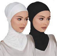 Muslim Underscarf Women Modal Hijab Cap Adjustable Muslim Stretchy Turban Full Cover Shawl Cap Full Neck Coverage For Lady