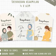 Terbaru 12.12 Hangtag souvenir ucapan tasyakuran kehamilan 7 bulanan 4