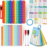 Multiplication Flash Cards + Math Board, Math Flash Cards & Chart, Times Table Manipulatives for Pre
