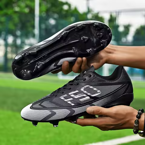 Men's breathable football shoes FG/AG long nail all season universal sole outdoor sports shoes