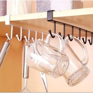 GANTUNGAN Black drillless cupboard shelf hanger