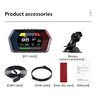 Bộ Hud P17 lắp cho OTO và xe điện cổng OBD2 VỚI GPS ( giá 1 bộ gồm 2 dây 1 OBD2 1 USB A )
