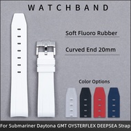 Soft FKM Fluoro Rubber 20mm Soft WatchBand Belt For Rolex Strap For Submariner Daytona GMT DEEPSEA Watch Band For Omega AT150