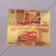 cod 12 designs Russia 5 10 50 100 200 500 1000 2000 5000 Ruble Dollar Gold Banknotes Silver Plated B