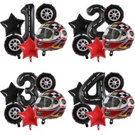 6pcs RACING NUMBER HELMET BALLOON PACKAGE