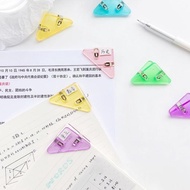 Winzige Penjepit Kertas Segitiga Binder Clip Plastik Aestetik   Kertas Lucu Triangle Paper Clip Tran