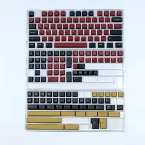 Red Warrior Keycaps Original SA/Cherry Profile PBT Double-Shot Keycap for Mechanical Keyboard Comple