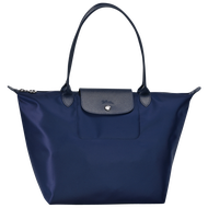 Gift bag 100 Genuine Popular Longchamp Women Bags Arge Long Handle Handbag Le Pliage Neo Thick Shoulder Bag Waterproof Nylon Dumpling Bag 1899578006 Navy Blue