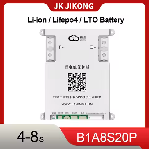 JK JIKONG BMS Smart BMS CANBUS 4S 5S 6S 7S 8S 200A 12V 24V Battery With 1A Actice Blance LifePO4 LTO