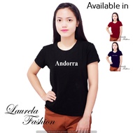 Women's T-shirts, women's combed T-shirts, Andorra