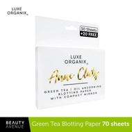 Luxe Organix Green Tea Blotting Paper With Compact Mirror By Anne Clutz - 70 Sheets