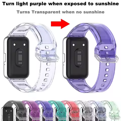 TPU Watchband For Samsung Fit3 Transparent Change Color Light Wrist Bracelet For Samsung Fit 3 Strap